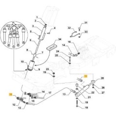 HYDRO HOSE LEFT STEERING CYLINDER PFM ORIGINAL STIGA - 387869501/0