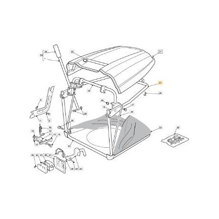 TELAIO SUPER. SACCO VNN NJ92 HE ORIGINALE STIGA - 382800101/1 | Newgardenstore.eu