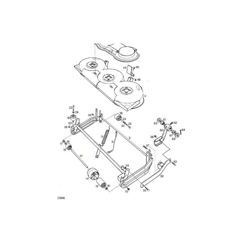 ARBRE PLAT 102M ORIGINE STIGA - 1134-0304-07