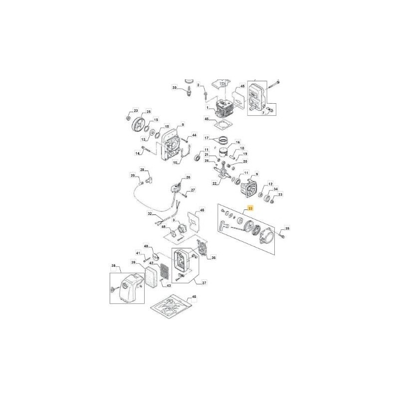 ANLASSERKURBELGEHÄUSE T4030-75100 -R ORIGINAL STIGA - 183058013/0