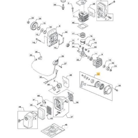 STARTER CRANKCASE T4030-75100 -R ORIGINAL STIGA - 183058013/0 | Newgardenstore.eu