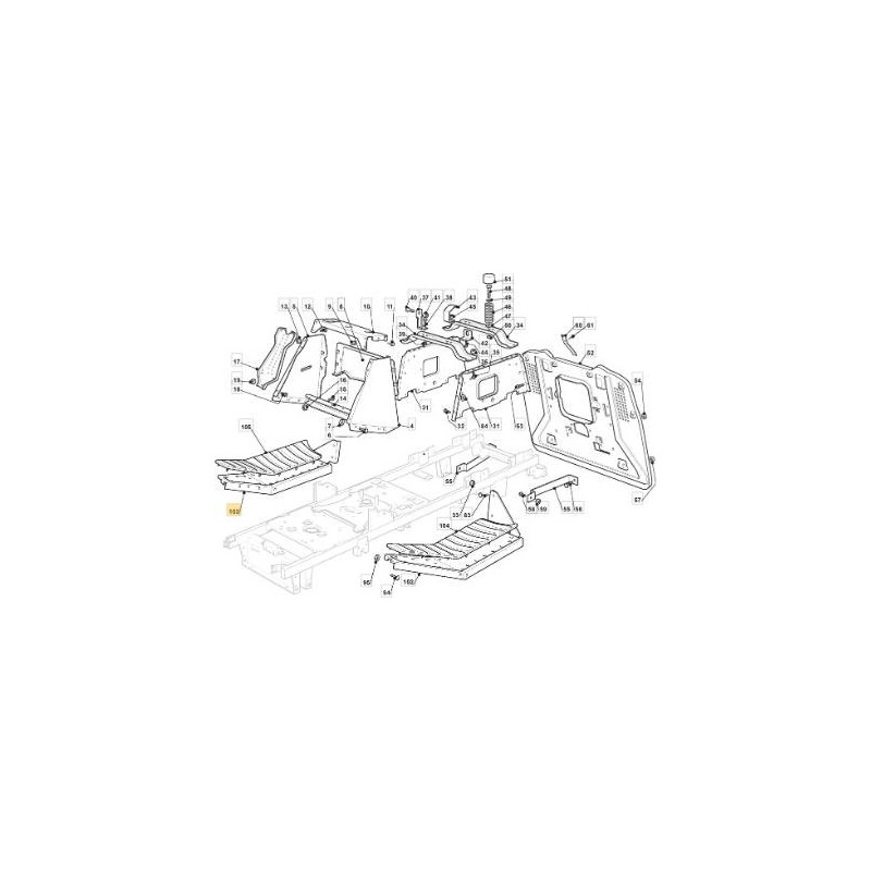 PEDANA DX COMPLETA VNN NJ92 HE+MOA ORIGINALE STIGA - 382510081/0