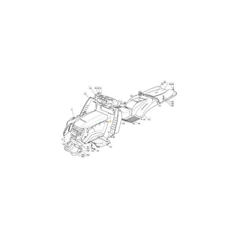 SEITLICHE MOTORHAUBE LINKS JX-TX 300941 ORIGINAL STIGA - 382394621/0