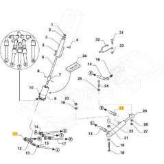 TUYAU HYDRO CYLINDRE DE DIRECTION GAUCHE PFM ORIGINE STIGA - 387869501/1 | Newgardenstore.eu