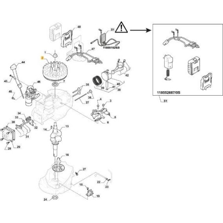 VOLANO ORIGINALE STIGA - 118551470/0 | Newgardenstore.eu