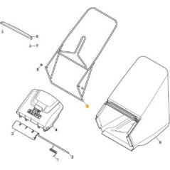 TELAIO SACCO TELA MP2 5055 ROL. ZNN ORIGINALE STIGA - 181006432/0 | Newgardenstore.eu