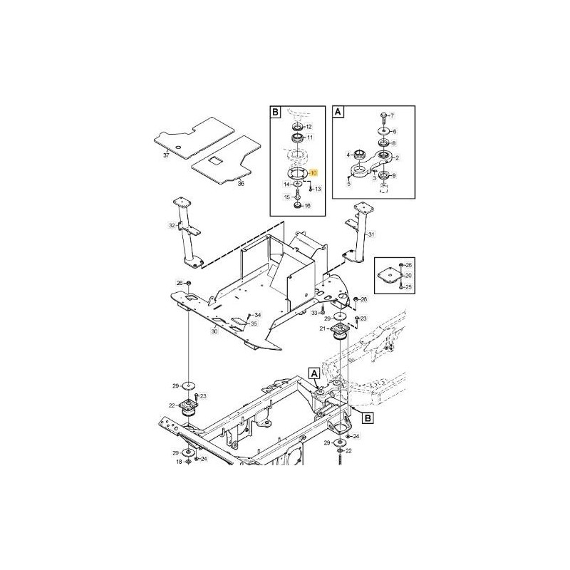 ARANDELA 4 AGUJEROS 46,8x88x8 ZNB ORIGINAL STIGA - 1135-4009-01