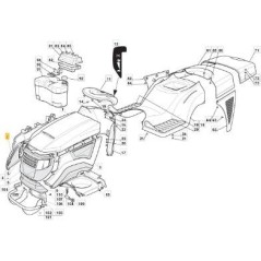 RECHTE MOTORHAUBENSEITE SEITE JX-TCX ORIGINAL STIGA-BEFESTIGUNG – 382394614/0 | Newgardenstore.eu