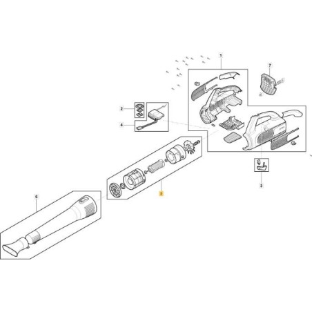 ELECTRIC MOTOR BL 700 Li 48 ORIGINAL STIGA - 118811261/0 | Newgardenstore.eu