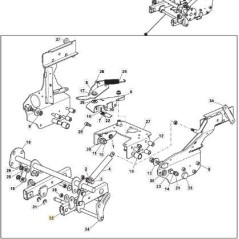 TUBO INFERIORE SOLLEVAMENTO PTO TC/MP VNN ORIGINALE STIGA - 382869053/0