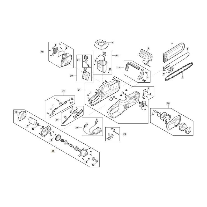 MOTOR AND GEARS CS 40 Li ORIGINAL STIGA - 118810954/0