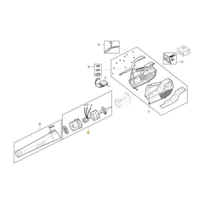 MOTORE ELETTRICO SAB 500 AE ORIGINALE STIGA - 118810773/0