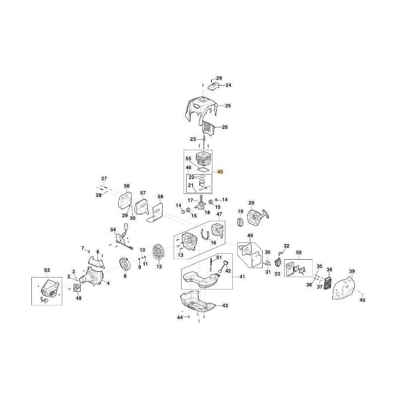 ORIGINAL STIGA SBC 636 KOLBENZYLINDER-KIT – 118805195/0
