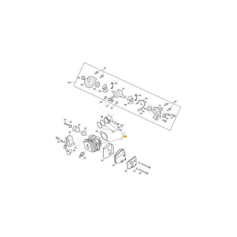 CILINDRO-PISTÓN SP316-SP316C ORIGINAL STIGA - 118804809/1