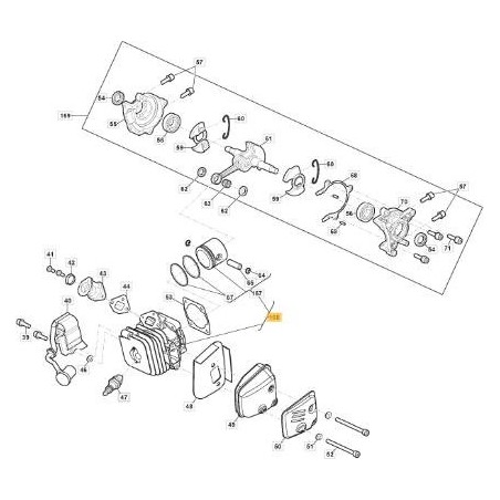 ZYLINDER-KOLBEN SP316-SP316C ORIGINAL STIGA - 118804809/1 | Newgardenstore.eu
