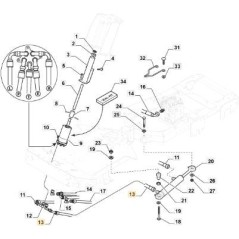 TUYAU HYDRO DROIT CYLINDRE DE DIRECTION ORIGINAL STIGA PFM - 387869502/0 | Newgardenstore.eu