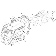 RECHTE MOTORHAUBENSEITE SEITE JX-TCX ORIGINAL STIGA-BEFESTIGUNG – 382394653/1 | Newgardenstore.eu