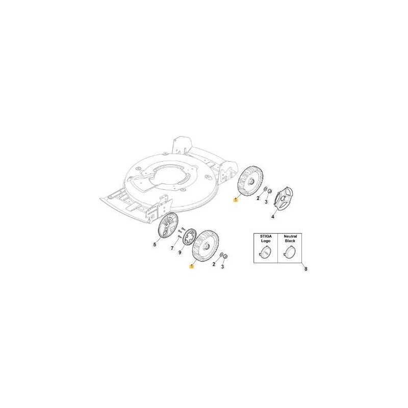 COMPLETE ALU WHEEL D-210 STIGA'15 ORIGINAL STIGA - 381007494/0