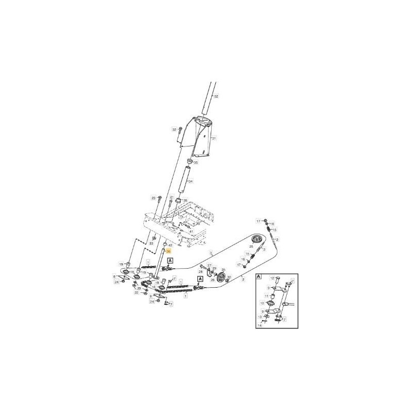 TIGE DE DIRECTION ORIGINE STIGA - 1134-2821-05