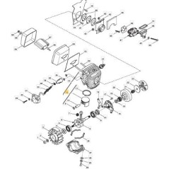 PISTON D-44 MS 430-480 - RECHARGE ORIGINALE STIGA - 383590001/0
