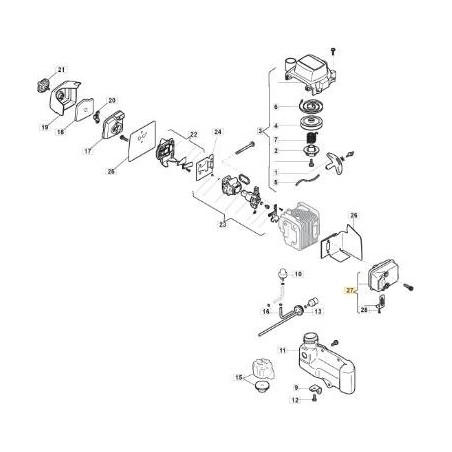 ORIGINAL STIGA SILENCER KIT - 118801867/0 | Newgardenstore.eu