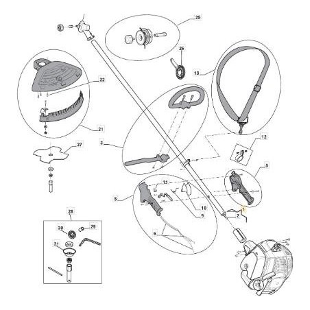 TUBO TRASMISSIONE 9228-GP0604 -R ORIGINALE STIGA - 383869063/0 | Newgardenstore.eu