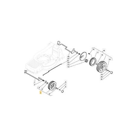 RIBBED ALUMINUM WHEEL 175 BEARINGS+PARAP. ORIGINAL STIGA - 381007363/0 | Newgardenstore.eu