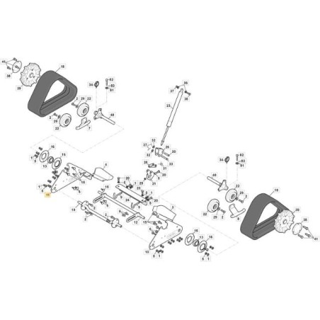 SUPPORT POUR FIXER LA PLAQUE DE CEINTURE. SX SnTh CTF ORIGINAL STIGA - 383785021/0 | Newgardenstore.eu