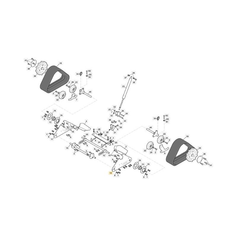 SUPPORT POUR FIXER LA PLAQUE DE CEINTURE. DX SnTh CTF ORIGINAL STIGA - 383785019/0