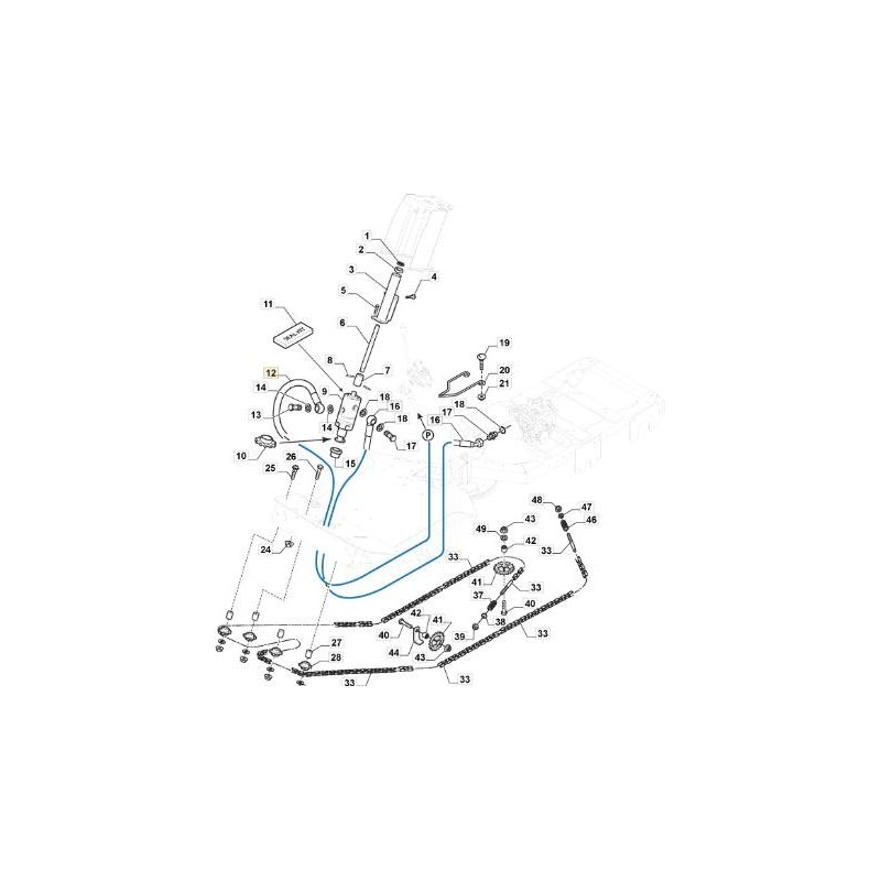 MANGUERA DE ENTREGA 1/4 SERV.-DIST. PFM 340 ORIGINAL ESTIGA - 387869521/1