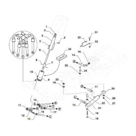 TUBO IDRO DX CILINDRO STERZO PFM ORIGINALE STIGA - 387869502/1 | Newgardenstore.eu