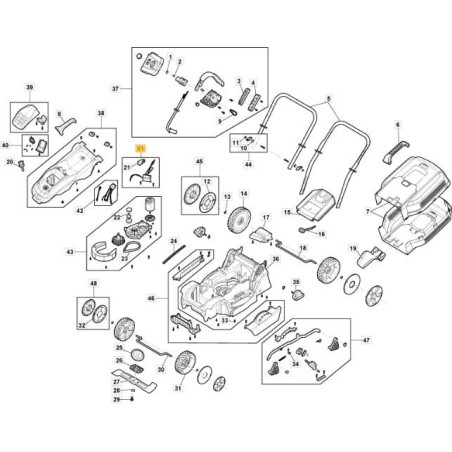 KIT PCB ET COMMUTATEURS E 300 Li 40 ORIGINAL STIGA - 118810956/0 | Newgardenstore.eu
