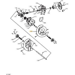TARIÈRE DROITE (vue de face) ORIGINAL STIGA - 1811-2562-01 | Newgardenstore.eu