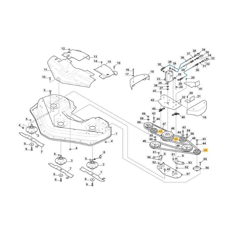 PULLEY D-109mm d-24.9mm ORIGINAL STIGA - 1134-7124-01