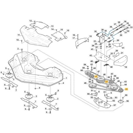 PULLEY D-109mm d-24.9mm ORIGINAL STIGA - 1134-7124-01 | Newgardenstore.eu