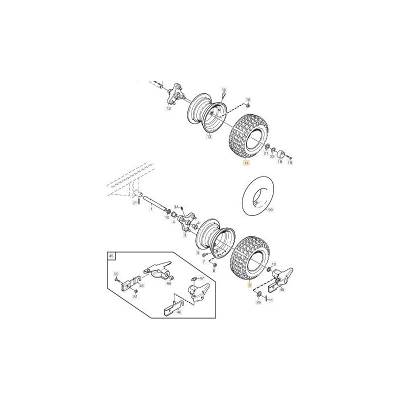 PNEU 16x7.50-8 ORIGINE STIGA - 9545-0116-00