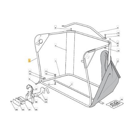 OBERER RAHMEN VNN F72 ORIGINAL STIGA - 384801105/1 | Newgardenstore.eu