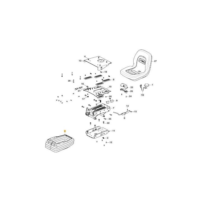 FUELLE ASIENTO PFM NEGRO ORIGINAL STIGA - 337737500/0