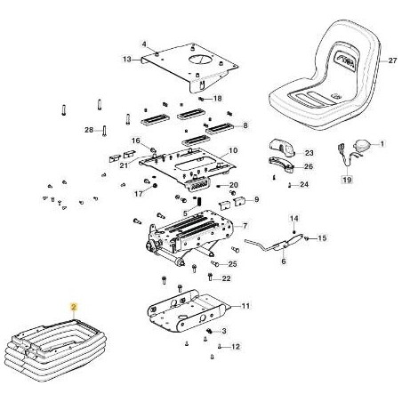 FUELLE ASIENTO PFM NEGRO ORIGINAL STIGA - 337737500/0 | Newgardenstore.eu