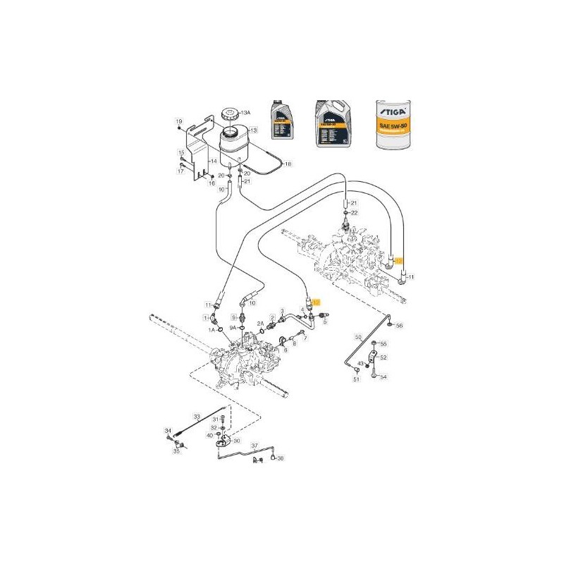 TUBO IDRAULICO 90-RAK UTV. 3/8 ORIGINALE STIGA - 1137-0212-01