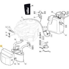 PROTECCIÓN SILENCIOSA ZNN BICILINDRO TC HE 09/10 ORIGINAL STIGA - 382598043/1 | Newgardenstore.eu