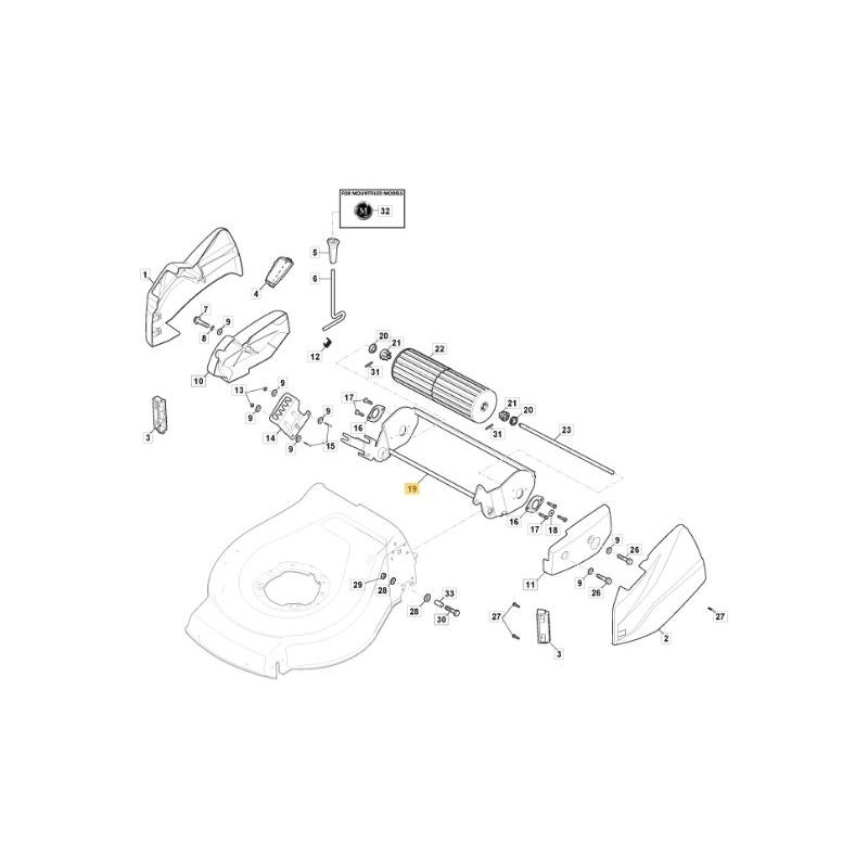 SOPORTE RODILLO NT STIGA ORIGINAL VNN - 381005169/0