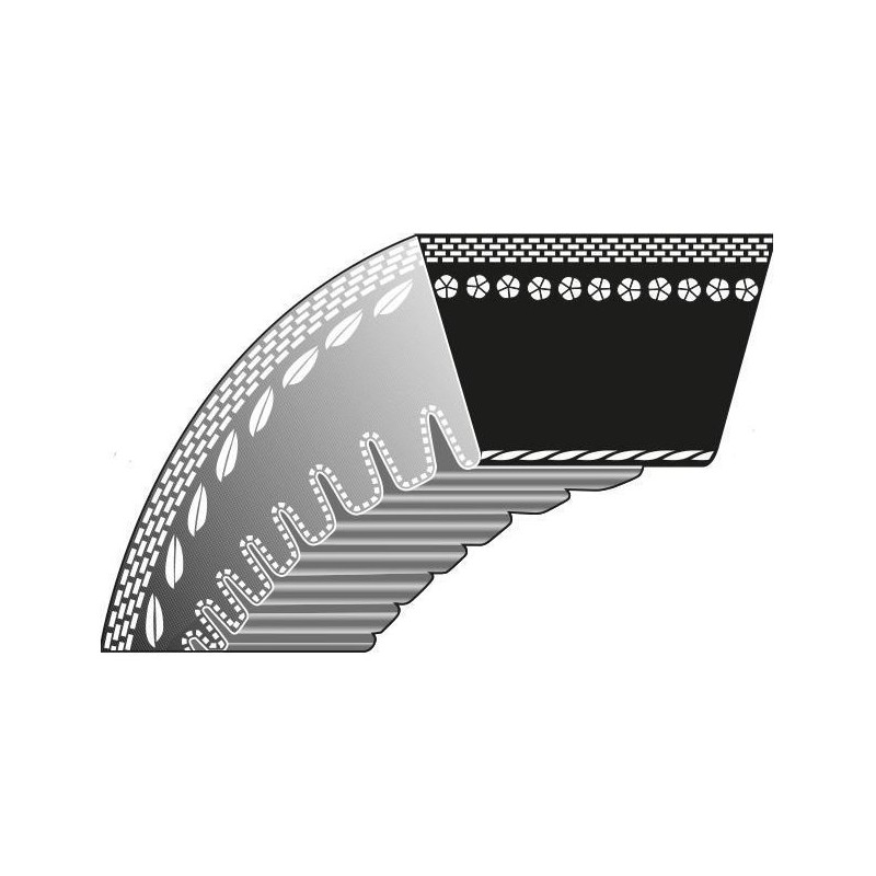 Correa dentada trapezoidal cortacésped original STIGA 10x845 La