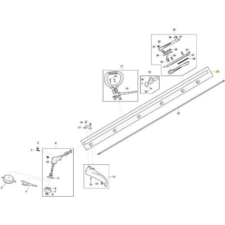 TUBO DE TRANSMISION BC 625-625 D ORIGINAL STIGA - 118805619/0 | Newgardenstore.eu
