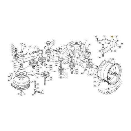 REAR TRANSMISSION SUPPORT MTR HE SD CTF ORIGINAL STIGA - 382785283/0 | Newgardenstore.eu