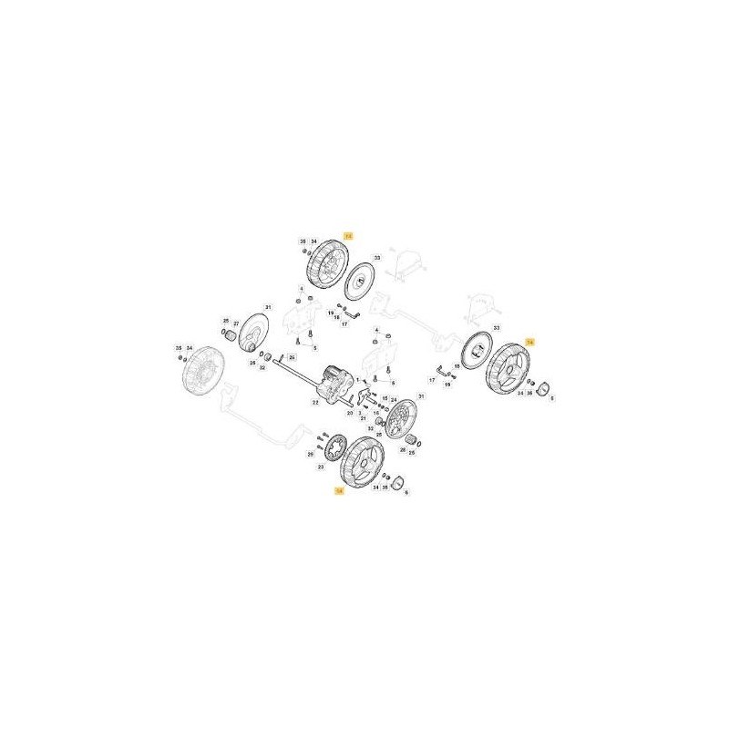 LLANTA ALU ARENADO D210 STIGA ORIGINAL STIGA - 381007806/0