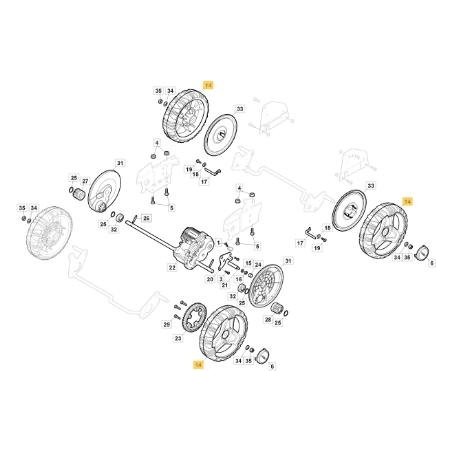 SANDGESTRAHLTES ALURAD D210 STIGA ORIGINAL STIGA - 381007806/0 | Newgardenstore.eu