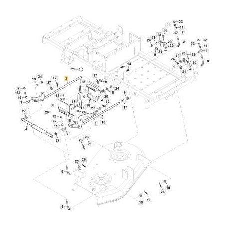 REAR AXLE LIFTING PLATE ORIGINAL STIGA - 118830114/0 | Newgardenstore.eu