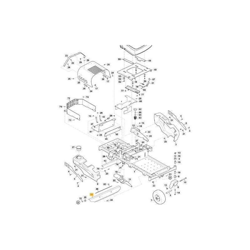 REPOSE-PIEDS ORIGINAL JAUNE STIGA - 118830077/0