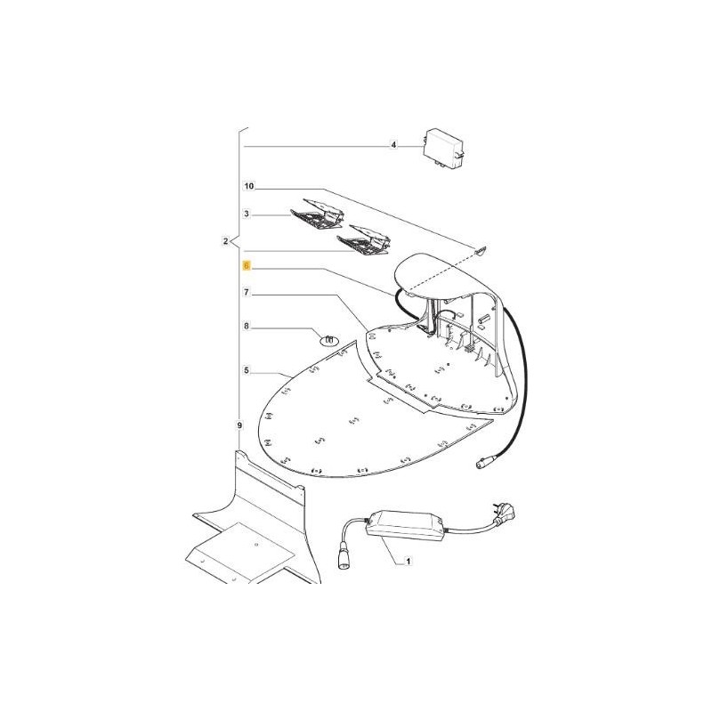 CABLE D'ALIMENTATION DE CHARGE (L85) ORIGINAL STIGA - 112600175/0